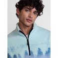 thumbnail image 4 of No Boundaries Mock Neck Quarter Zip Fleece Graphic Print Pullover, Men’s XS-4XLT, 4 of 5