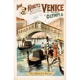 thumbnail image 2 of Strobridge and Co. Lith. 11x14 Black Ornate Wood Framed Double Matted Museum Art Print Titled: Imre Kiralfy's Great Realistic Representation of Venice of To-Day at Olympia (1891), 2 of 5