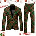 thumbnail image 2 of Mens Christmas Suit 2 Piece One Button Xmas Ugly Jacket with Pocket Blazer And Pant Set Funny Snowflake Slim Fit Winter Party Christmas Suit, 2 of 6
