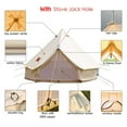 thumbnail image 6 of UNISTRENGH 4 Seasons 7M Waterproof Cotton Canvas Bell Tent with Chimney Hole Yurts for Camping Wedding, 6 of 7