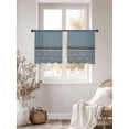 thumbnail image 3 of Boho Blue Flower Sheer Curtains 54 Inch Length 2 Panels Set Window Treatments, Abstract Bohemia Pesley Floral Rod Pocket Semi Curtains for Living Room/Bedroom/Kitchen Décor, 104"W x 54"L, 3 of 7
