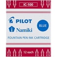 thumbnail image 2 of 6 PACKS: Namiki IC100 Fountain Pen Ink Cartridge, Blue, 12 per Pack (69101), 2 of 2