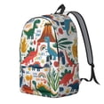 thumbnail image 2 of Cute Dinosaur Pattern Backpack for School,Cute School Bag,Schoolbag with Adjustable Shoulder Straps & Padded Back,15.7"x11.8"x5.5", 2 of 5