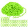 thumbnail image 1 of Uxcell Plastic Chain Links, 200 Feet Safety Chains, Green Plastic Chains Large Plastic Chain Long for Barriers, Crowd Control, Queue Lines, Parking, Fences, Gate, Concerts, 1 of 7