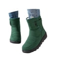 thumbnail image 3 of Gyexs Women's Snow Boots, Winter Shoes Women Size 9, Static Dissipative, Lace-Up, Cold Weather & Shearling, Moc Toe, Winter Clothes, Green, Size 10, 3 of 8