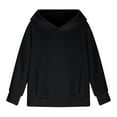 thumbnail image 6 of Bnwani Hoodies Girls Long Sleeve Crop Fleece Sweatshirt Plain Pullover, 6 of 9