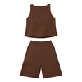 thumbnail image 7 of Horkkom Short Sets for Women 2 Piece Linen Solid Color Tank Tops High Waist Shorts with Pockets Summer Casual Vacation Sets XXXL, 7 of 7