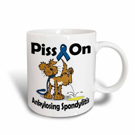 3dRose Piss On Ankylosing Spondylitis Awareness Ribbon Cause Design, Ceramic Mug,