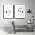 thumbnail image 3 of Fly Me To The Moon, Set of 2 Posters, Minimalist Art, Typography Art, Bedroom Wall Decor, 3 of 5