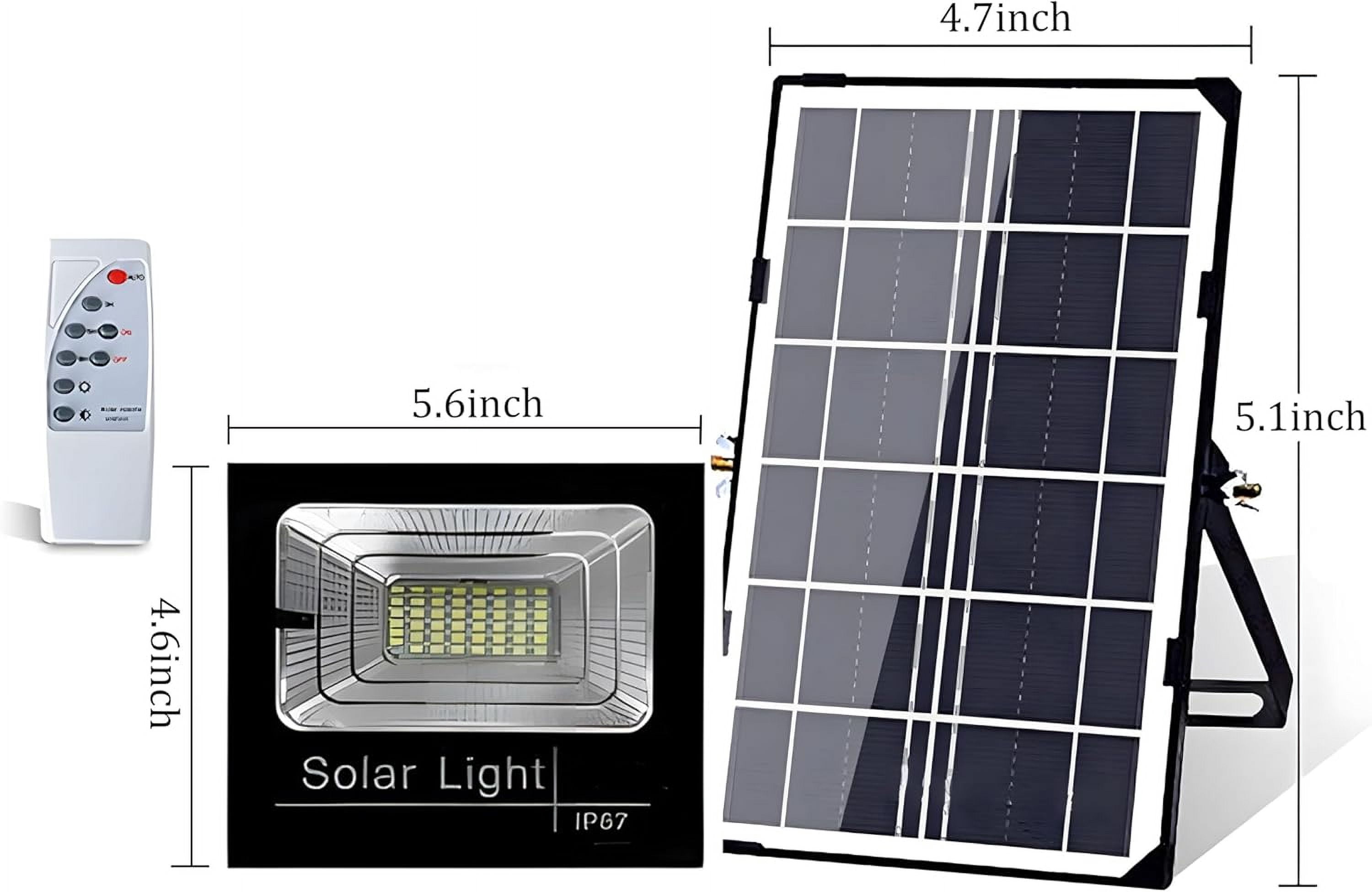 UITTG-20W to 800w 6000K Solar Flood Light Outdoor Remote, IP67 Waterproof Solar Power Security Light Auto On/Off, Dusk to Dawn for Yard, Gazebo, Shed, Barn, Porch, Patio, Garage, Garden (30W)