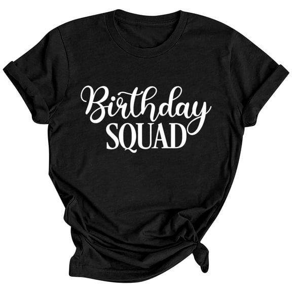 Afdoent Womens Tops Birthday Shirts For Women Happy Birthday T Shirt Birthday Party Tee Top Fashion Outfits Trendy Clothes