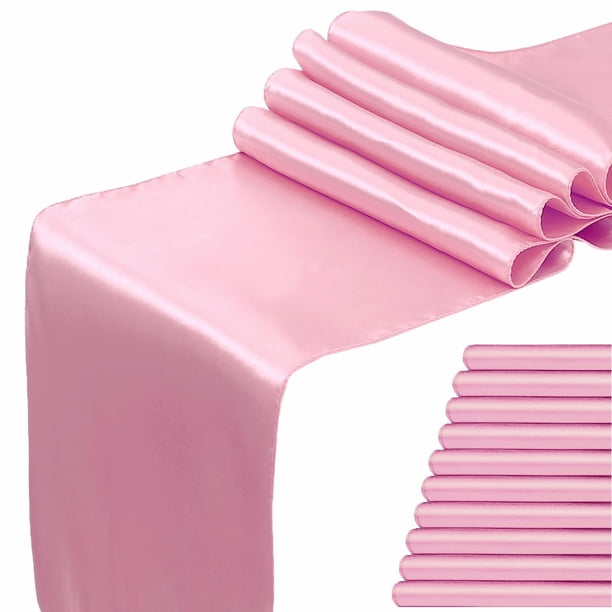 Camino de Mesa Satinado WENSINL Rosa 30x274 cm Paquete de 10