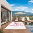 thumbnail image 3 of Pink Flamingo Outdoor Rug for Patio/Deck/Porch, Non-Slip Large Area Rug 4 x 6 Ft, Summer Animal Gradient Watercolor Indoor Outdoor Rugs Washable Area Rugs, Reversible Camping Rug Carpet Runner, 3 of 8