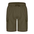 thumbnail image 4 of Mgmyaa Mens Casual Cargo Shorts Drawstring Classic Cargo Stretch Short with Pockets Army Green 3XL, 4 of 6