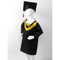 thumbnail image 5 of CHICTRY Kids Boys Girls Graduation Gown with Tassel Cap Ceremony Uniform Kindergarten Elementary School Dress Up Costume Yellow 10-12, 5 of 7