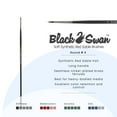thumbnail image 2 of Black Swan Synthetic Red Sable Round Paint Brushes - Round Size # 6 -  Professional Quality Long Handle Paint Brushes for Oil, Heavy Body Media and Acrylic - Artists of All Levels, 2 of 7