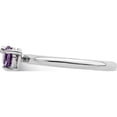 thumbnail image 4 of Sterling Silver Rhodium-Plated Polished Amethyst & White Topaz Ring (Size 7) Made In Thailand qr7421am-7, 4 of 5