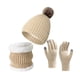 thumbnail image 3 of Conjunto de gorro Bufanda y Guantes de invierno jinwen Beige, 3 of 8
