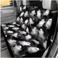 thumbnail image 3 of Jeiento Ghost Car Seat Covers Full Set with Steering Wheel Cover Safe Belt Pads Headrest Covers Coasters Center Console Cover Keychain 14 PCS Auto Accessory Halloween Decoration, 3 of 6
