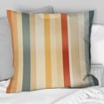 thumbnail image 2 of Designart "Serenity in Beige and Brown Striped Pattern" Striped Printed Throw Pillow, 2 of 5