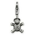 thumbnail image 3 of Fancy Bead White Sterling Silver Themed 21.82 mm 8.18 Reflections Teddy Bear Click-On For Bead, 3 of 3