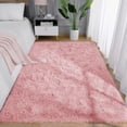 thumbnail image 2 of Nefoso Shag Area Rug, 6ft x 9ft Soft Fluffy Area Rugs for Living Room Bedroom Decor Carpet, Pink, 2 of 2