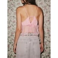 thumbnail image 6 of FEORJGP Women Sexy Camisole Sleeveless V-neck Bustier Backless Vest Flower Dots Tulle Patchwork Summer Cropped Mini Tops Streetwear for Party Club, 6 of 6