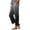 #Black, variant on Women's Linen Gradient Color Button Front Pants,Pink,Size XXL