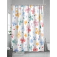 thumbnail image 5 of Shower Curtain Watercolor Spring Flower Shower Curtains for Bathroom, Waterproof Polyester Shower Curtain Set with Hooks, Extra Long 72" x 84" Pink Blue Flowers, 5 of 6