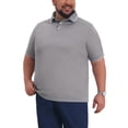 thumbnail image 4 of INSPIRE CHIC Men's Big & Tall Contrast Trim Short Sleeve Work Office Polo Shirt 3XL Gray, 4 of 5