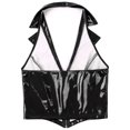 thumbnail image 6 of iiniim Women's PU Leather Crop Top Bustier Push Up Corset Tops Tank Vest Size S-4XL A Black S, 6 of 7