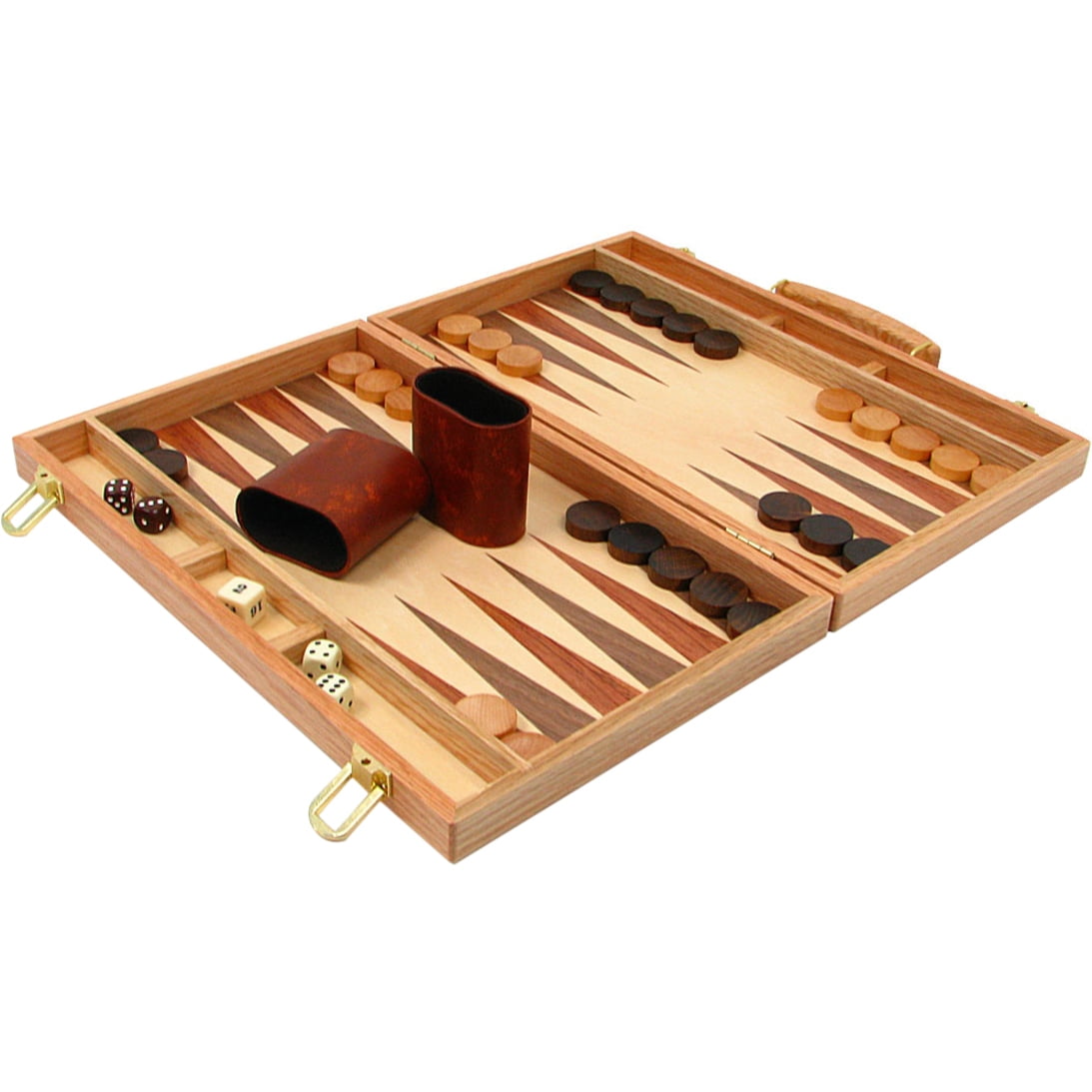 Trademark Global Deluxe Wooden Backgammon Set