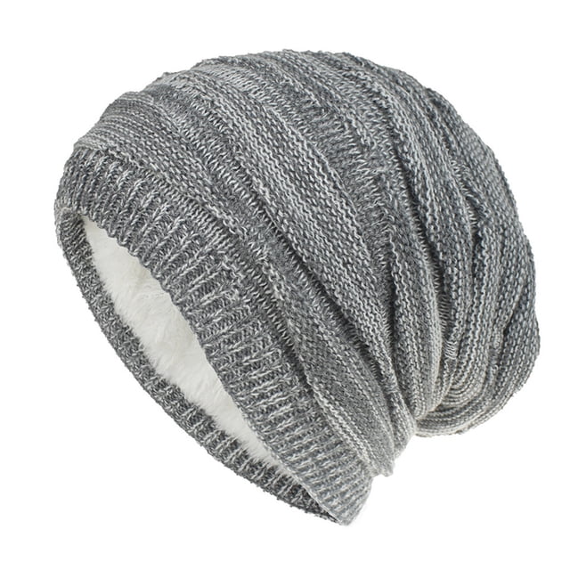 Gorro de invierno unisex de algodón tejido: cálido y afelpado, moderno, 29 x 25 cm, para mujer/niña, para exterior/casual.