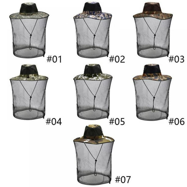 Lot de 3 Chapeau Moustiquaire Protection contre le Soleil et les Insectes Filet Caché