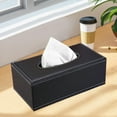 thumbnail image 2 of Btomtd Hotel Style Tissue Box Cover Leatherette Surface for Restaurant or Home European Originality Tissue Box Holder, Black-XL, 2 of 6