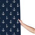 thumbnail image 3 of Shower Curtain, vintage anchor navyblue print Waterproof Fabric Plastic Shower Curtain, Drying Fast Bathroom Curtain with 9 Buttonholes, Ruffle Shower Curtain 60x72in, 3 of 8