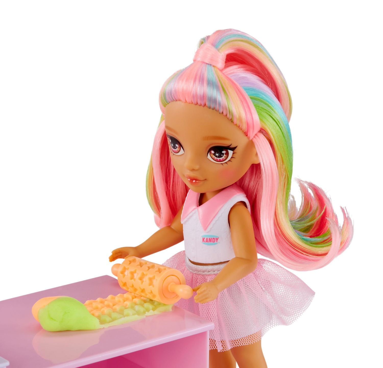 Rainbow High Littles Dessert Shop Playset + Small Doll (Pink 5.5”)