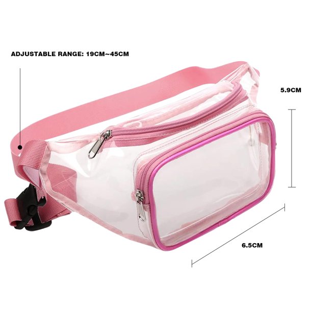 Bolsa De Hombro Bolsa de mensajero de PVC, bolsa de cinturón transparente portátil para deportes al aire libre (rosa) Ndcxsfigh Para Estrenar