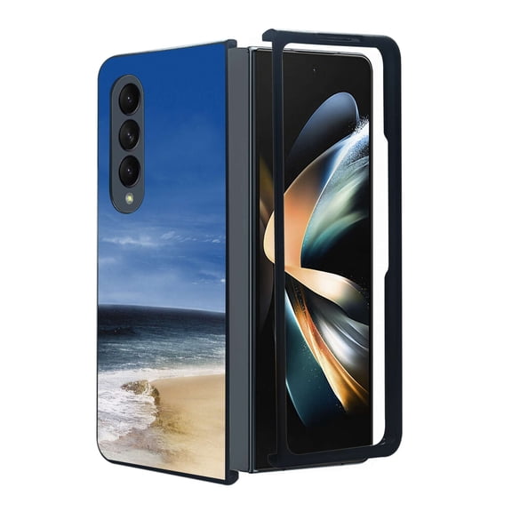 ANJ  Protective Snap-On Design Printed Case Compatible with Samsung Galaxy Z Fold 4 - Ocean Beach