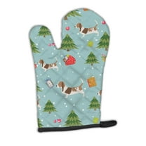 Carolines Treasures BB4826OVMT Christmas Basset Hound Oven Mitt Large multicolor