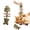 Green, variant on Catnip & Silvervine Chew, Fish Bone Cat Dental Chew Toy, Natural Teeth Cleaning Stick for Cats, Durable Wooden Feline Tooth Care Tool