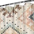 thumbnail image 4 of Extra Long Boho Shower Curtain 72x84 Inches - Vintage Floral & Tropical Leaves Pattern, Waterproof Bohemian Bathroom Decor with 12 Hooks, Tribal Rustic Style, 4 of 5