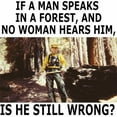 thumbnail image 3 of CafePress - If A Man Speaks Alone In A Forest - Men's Classic Graphic T-Shirt, 3 of 4