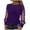 Purple, variant on Sequin Tops for Women Dressy Sparkly Evening Party Night Shirt Patchwork Sheer Mesh Long Sleeve Shirts for Cocktail Club Red M