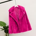 thumbnail image 5 of Prolriy Faux Fur Coat Women Plush Coat Winter Thicken Warm Solid Overcoat Outercoat Fashion Cardigan Winter Coats for Women Hot Pink XXL, 5 of 5
