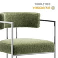thumbnail image 5 of Counter Stool Chair, Silver Green, Fabric, Metal, Bar Pub Cafe Bistro Dining Kitchen Hospitality Restaurant, Modern Contemporary, HB37850, 5 of 10