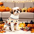 thumbnail image 6 of Dog Halloween Sweater for Small Dogs Knit Pet Outfit, Cozy Knit, Soft Dog Costume, Turtleneck Warmth, Leash Hole for Walks, Halloween Photos, Skin-Friendly, 6 of 9