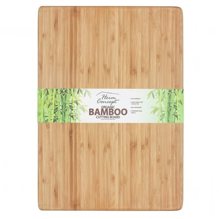 

[ HEIM CONCEPT ] 1PC Premium Large [17 x 12 x 2] Organic Bamboo Butcher Block Chopping Board Professional Grade