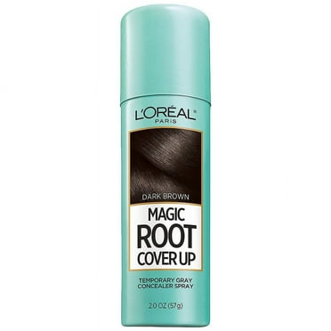 L'Oreal Paris Magic Root Cover Up Gray Concealer Spray, Dark Brown 2.0oz Pack of 2