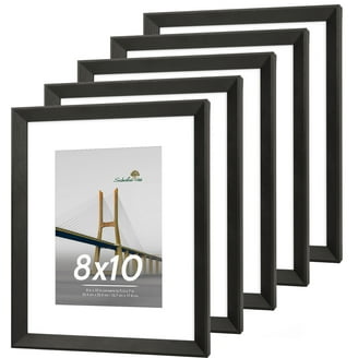 Americanflat 16x22 Poster Frame with 12x18 Mat Black Wooden